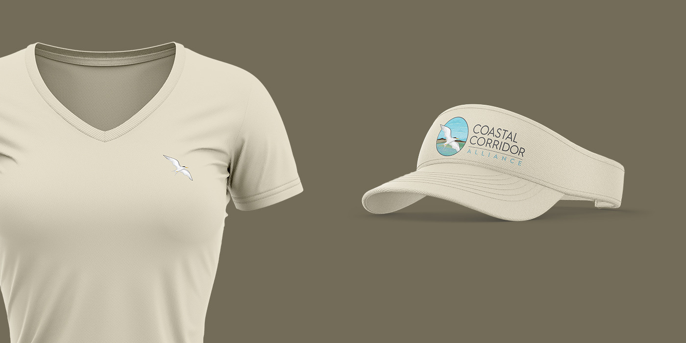 Coastal Corridor Alliance women's apparel and visor