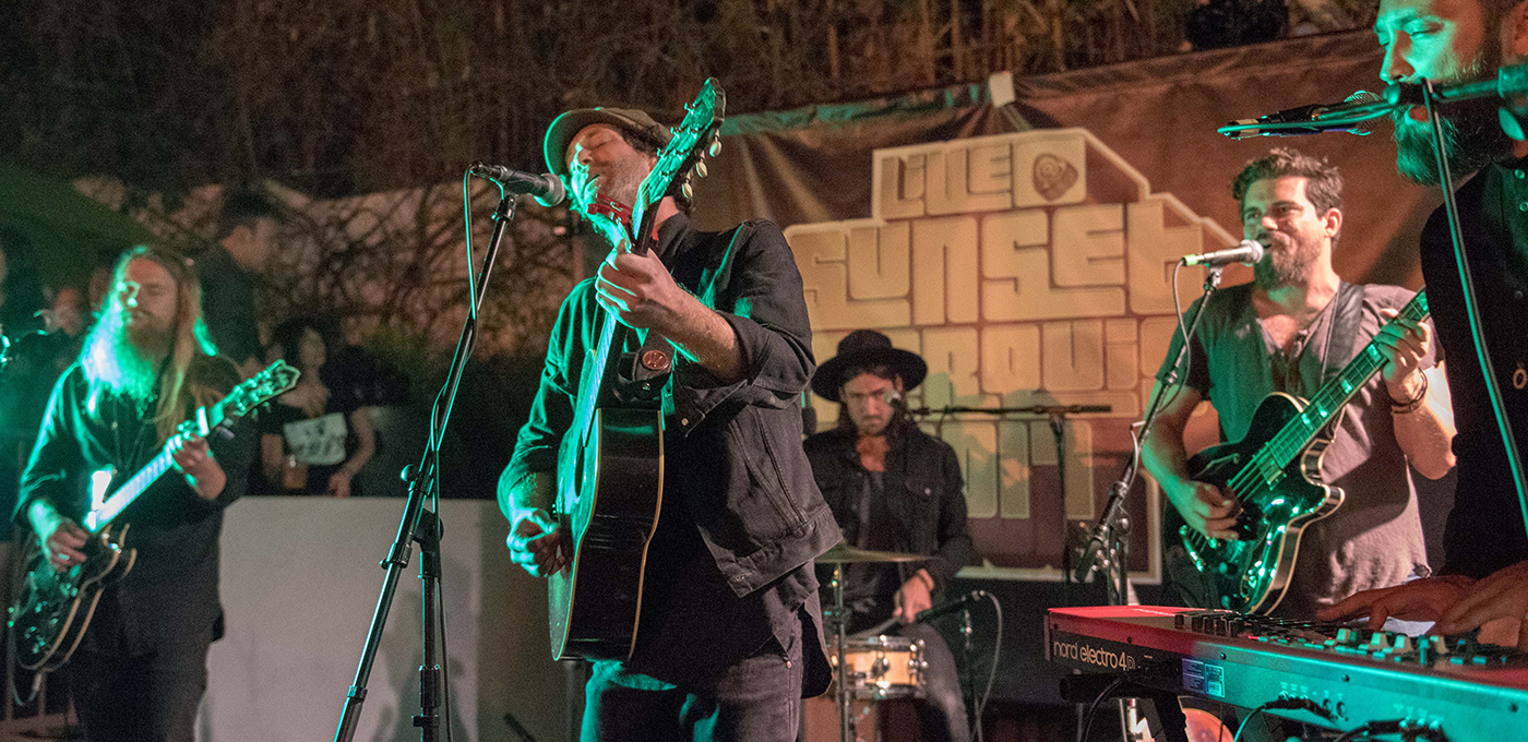 Griz Folk performing at Live at Sunset Marquis
