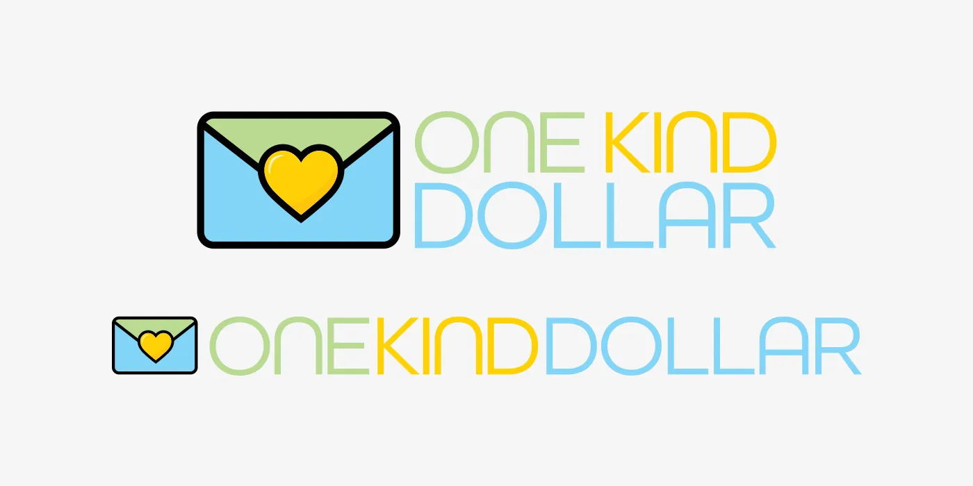 One Kind Dollar logo lockup variations