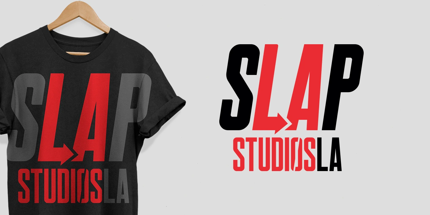 SLAP Studios LA shirt and primary wordmark
