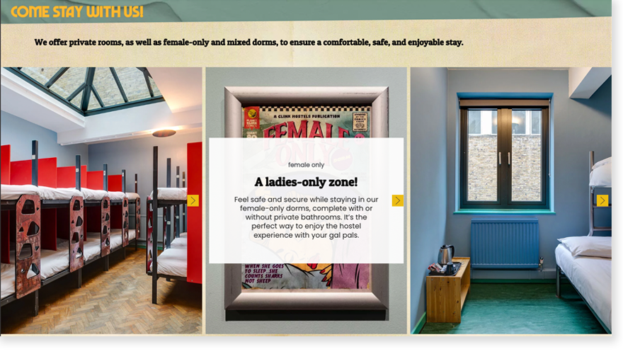 Clink Room Scroller Example